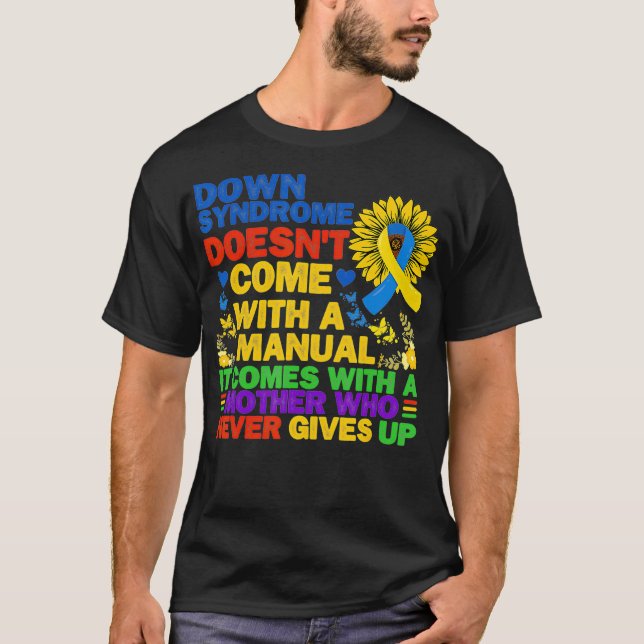 Syndrome Gult och blått band Sunflow T Shirt (Framsida)