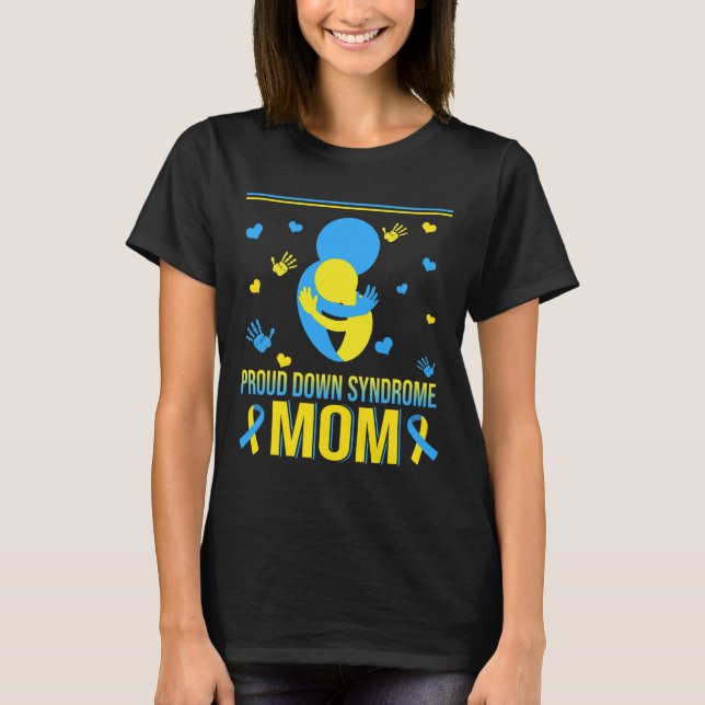 Syndrome Mamma Down Syndrome Awareness Fa T Shirt (Framsida)