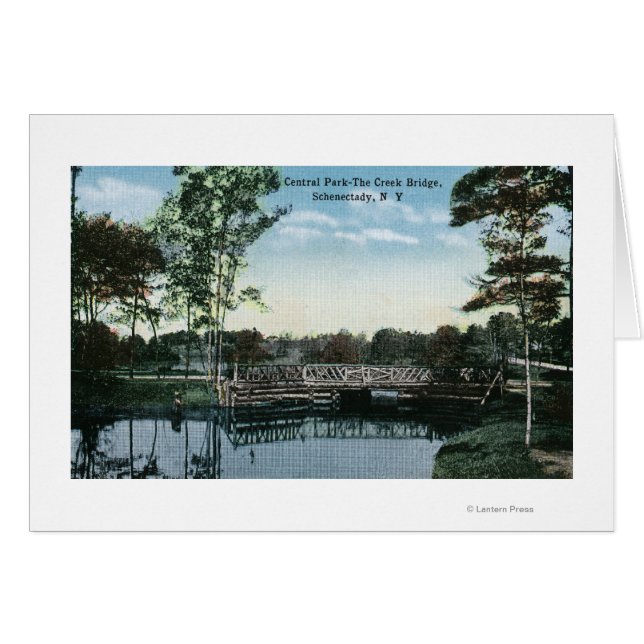 Synen på Central Park Bäck Bridge Hälsningskort (Framsidan Horizontal)
