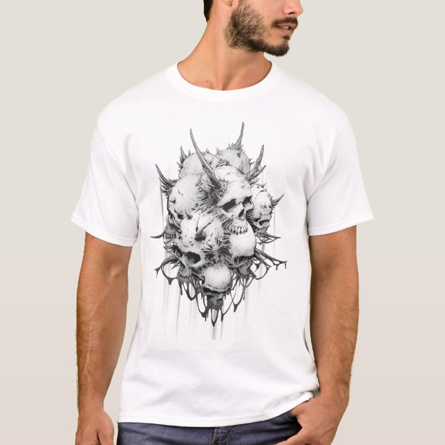 Synen på dödstoppet Demon Döskallars Light T Shirt (Framsida)