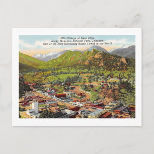 Synen på Estes Park Colorado Vintage Vykort