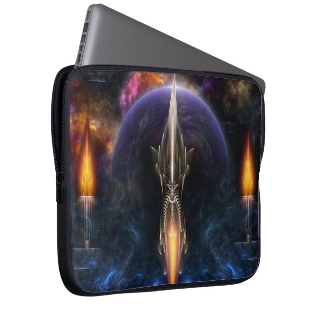 Synen på flygfraktens konst Laptop sleeve (Framsidan Höger)