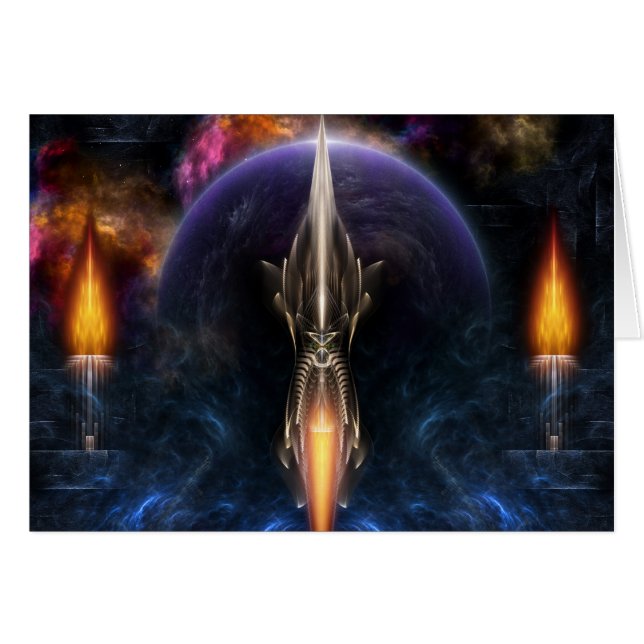 Synen på flygfraktets konst hälsningskort (Framsidan Horizontal)