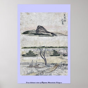 Synen på Ōyama Mountain Ukiyo-e på distans Poster