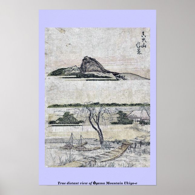 Synen på Ōyama Mountain Ukiyo-e på distans Poster (Framsidan)