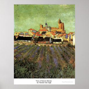 Synen på Saintes-Maries av Vincent van Gogh Poster