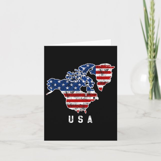 Synen på USA Karta med Kanada och Kort (Framsida)
