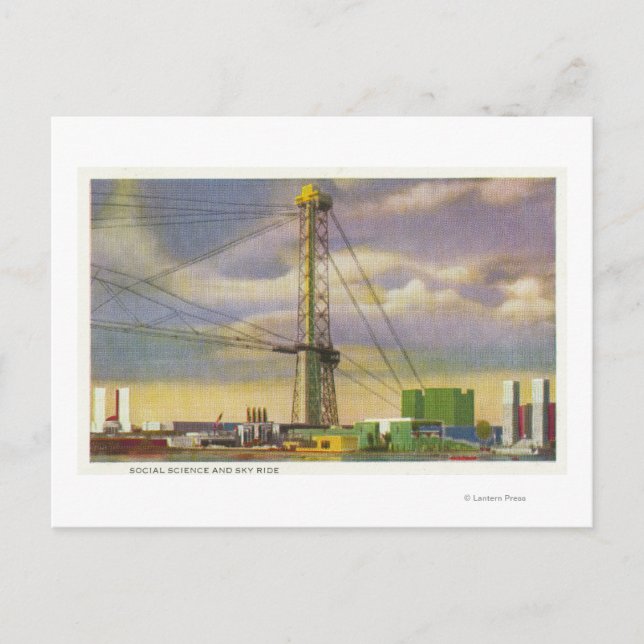 Synen på vetenskapen i Social och Himlar Ride Vykort (Framsida)