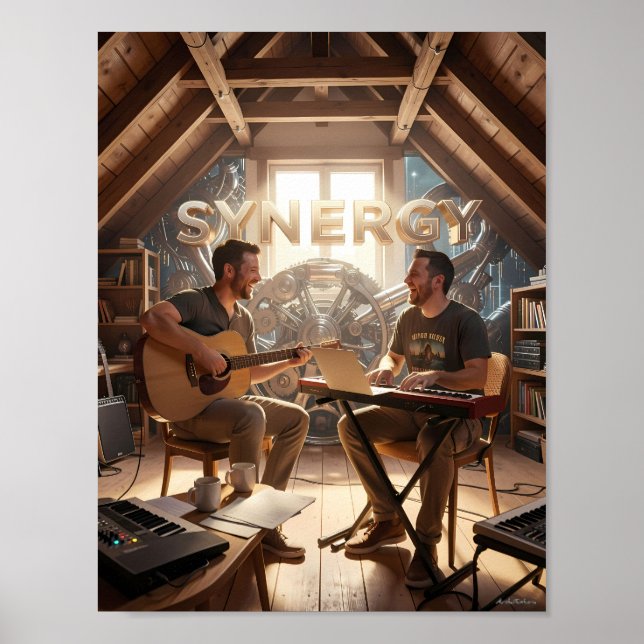 Synergy Music Studio Samarbetsaffisch Poster (Framsidan)
