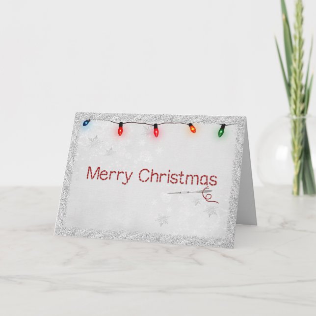 Syning av Nål och julstift Helgkort (Framsida)