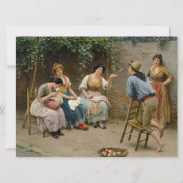 Syning kvinnor och en pojke med en vänskaplig Chat Kort