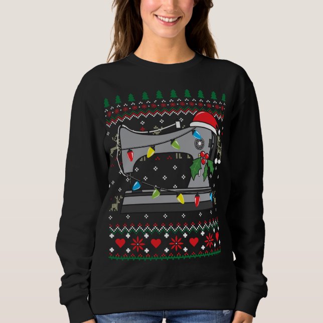 Syning Maskin Sew Tailor jul Ornament Women T Shirt (Framsida)