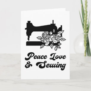 Syning - Peace Kärlek & Sewing Kort