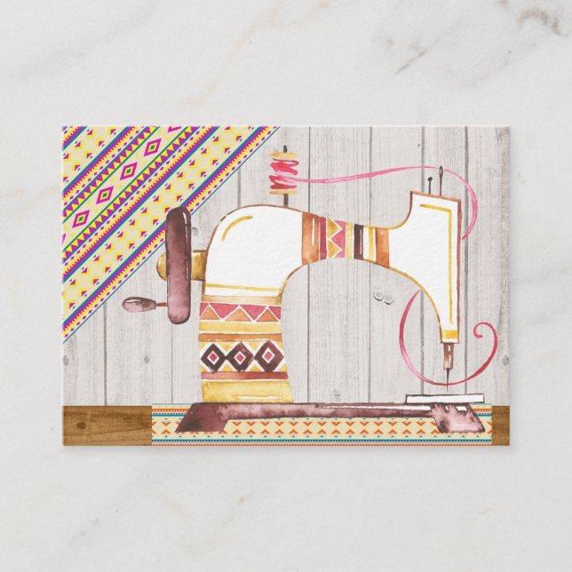 Synings-/sömnadskort Visitkort (Framsida)