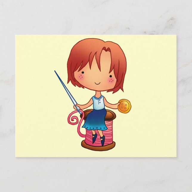 Syningsflicka Vykort (Framsida)