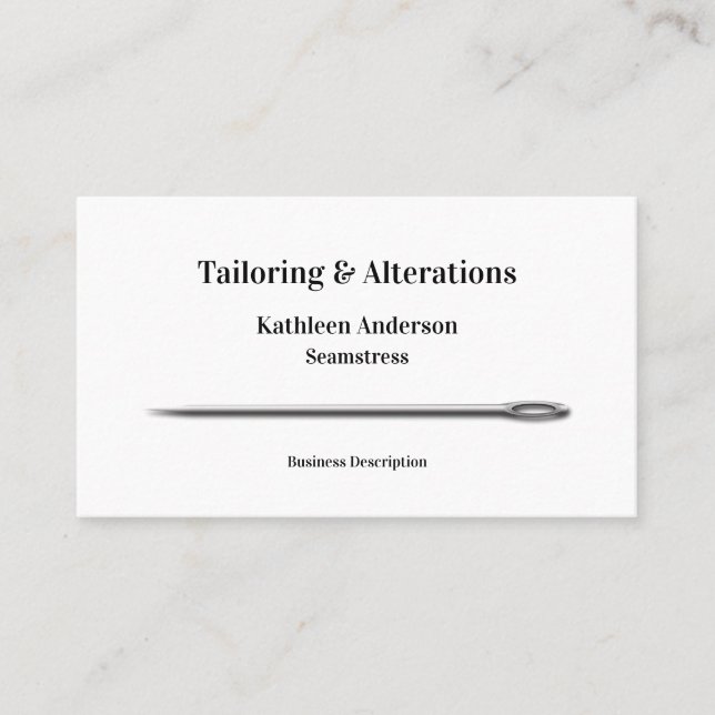 Syningsgailor Alterations Simple Nål Visitkort (Framsida)