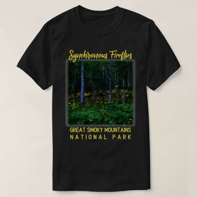 Synkrona fireflies Underbar Smoky Mountains Nation T Shirt (Design framsida)