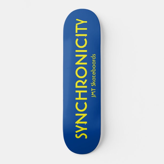 SYNKRONICITET SKATEBOART/JMT MINI SKATEBOARD BRÄDA 18,5 CM (Framsida)