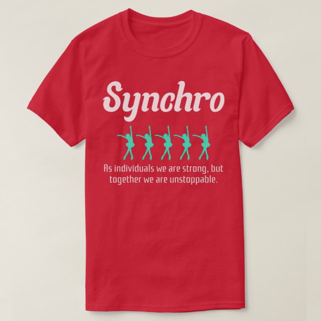 Synkroniserad Figur Skating Ice Skater 2 T Shirt (Design framsida)