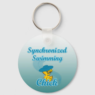 Synkroniserad simmande Chick nr 3 Nyckelring