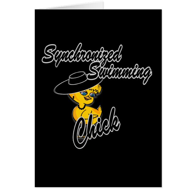 Synkroniserad simmande Chick nr 4 OBS Kort (Framsidan)