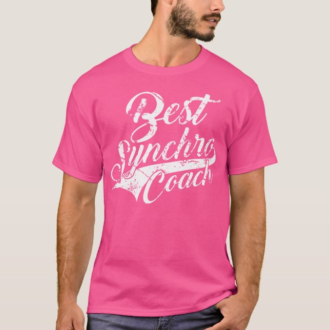 Synkroniserad swimming Best Synchro Coach T Shirt (Framsida)