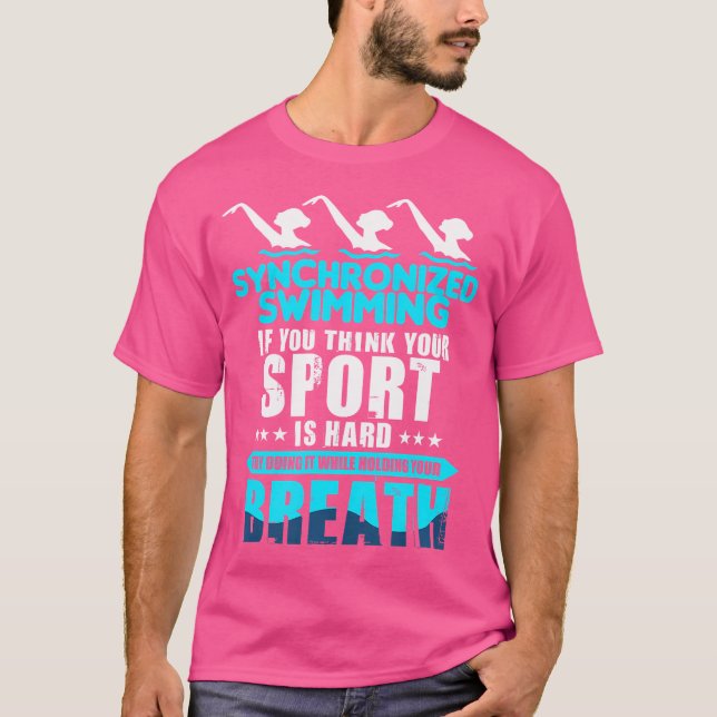 Synkroniserad swimming Shirt T (Framsida)