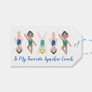 Synkroniserad swimming Team Synchro Swimmer Coach Presentetikett