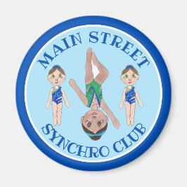 Synkroniserade Swimmer Girls Synchro Swimming-port Magnet