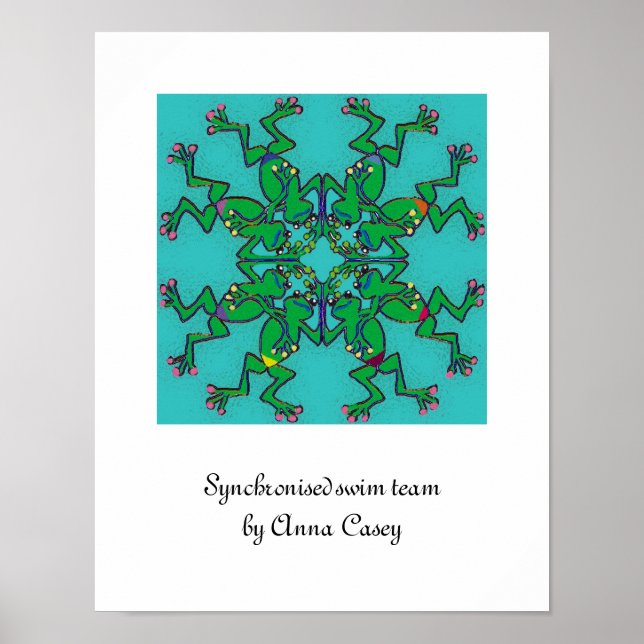 Synkroniserat simma-team poster (Framsidan)