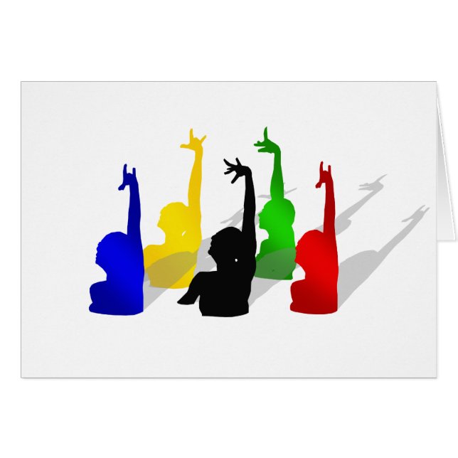 Synkroniseringssimning synkroniseringssimmare hälsningskort (Framsidan Horizontal)