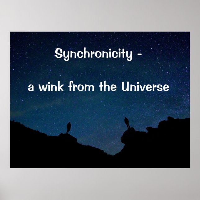 Synkronitet - en blinkning från Universe Quote Poster (Framsidan)