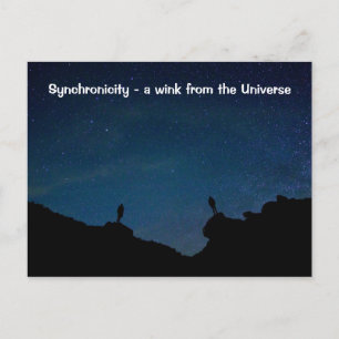 Synkronitet - en blinkning från Universe Quote Vykort