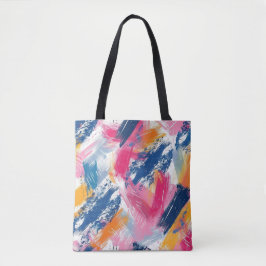Synlig Abstrakt Brushline Tote Bag Tygkasse
