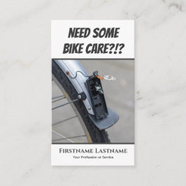 Synlig bakgrundsbelysning för cykelreparationshögt visitkort