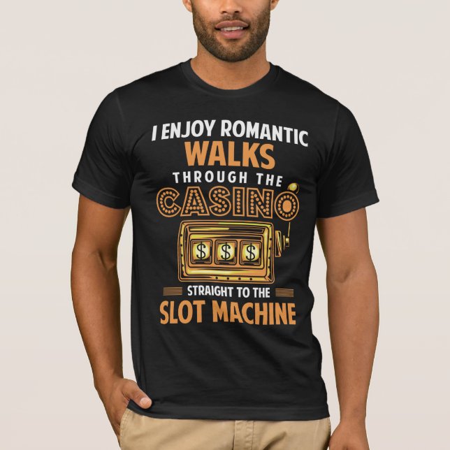 Synlig Casino älskare-spelplats Maskin-offert T Shirt (Framsida)