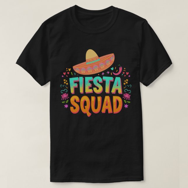 Synlig Fiesta Squad Firande-apparat T Shirt (Design framsida)