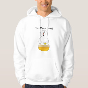 Synlig för mycket Beer Snögubbe Shirt Munkjacka