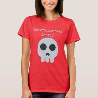 Synlig mörk skallemoji t-shirt