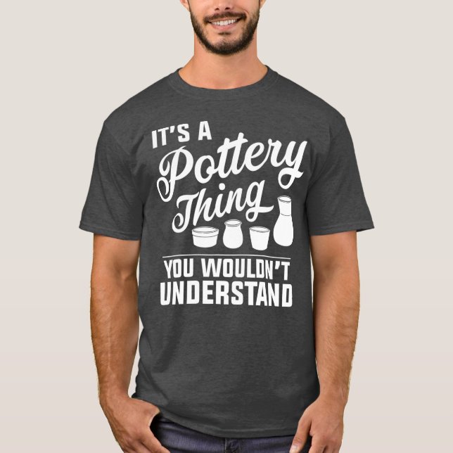 Synlig pottery Apparat Cute Pottery Artist T Shirt (Framsida)