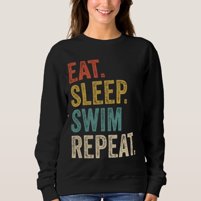 Synlig Simma i viloläge Upprepa simning Swimming S T Shirt (Framsida)