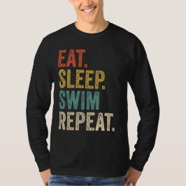 Synlig Simma i viloläge Upprepa simning Swimming S T Shirt