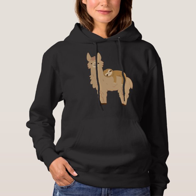 Synlig Sloth-relaxing på en Llama Llama Llama Slo T Shirt (Framsida)