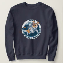 Synlig söt corgi Hund rymden äventyr