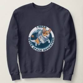 Synlig söt corgi Hund rymden äventyr T Shirt