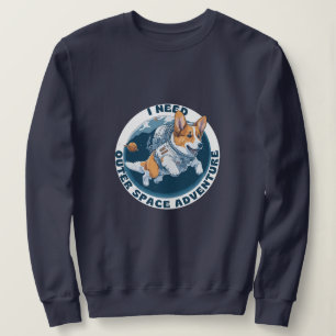 Synlig söt corgi Hund rymden äventyr T Shirt