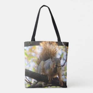 Synlig söt ekorrDubbla Sided Tote Bag Tygkasse