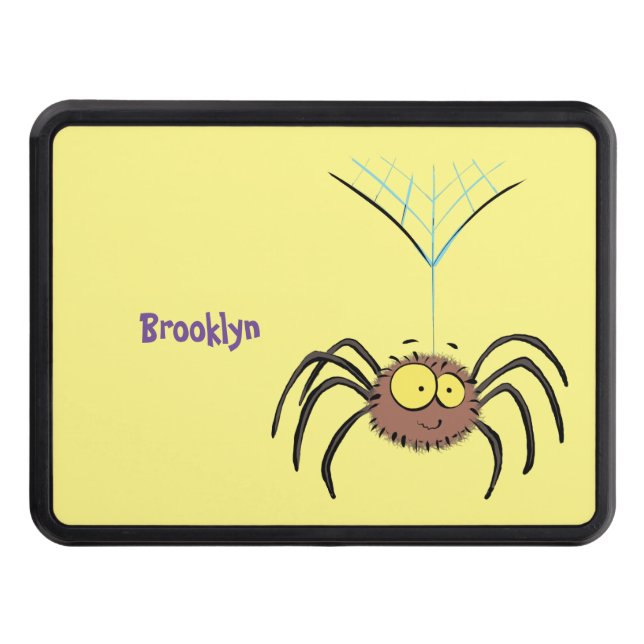 Synlig söt fluffy spider-tecknad dragkroksskydd (Framsidan)