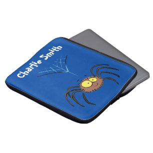 Synlig söt fluffy spider-tecknad laptop fodral