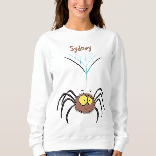 Synlig söt fluffy spider-tecknad t shirt